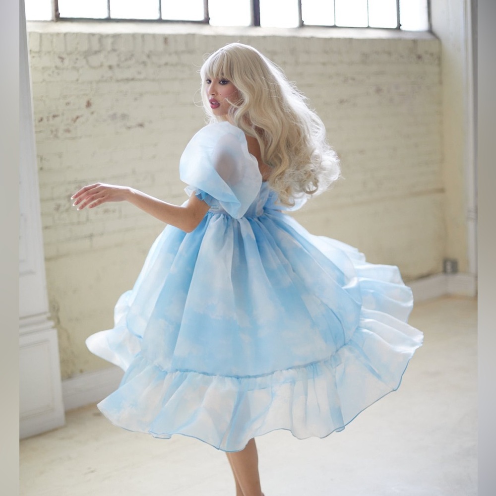 selkie | head in the clouds french puff dress NWT